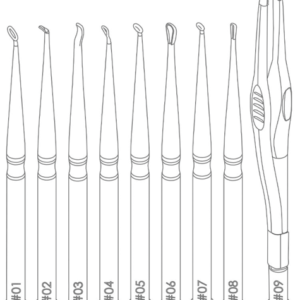 Curettes Lightbeam, assortiment, sac de 50